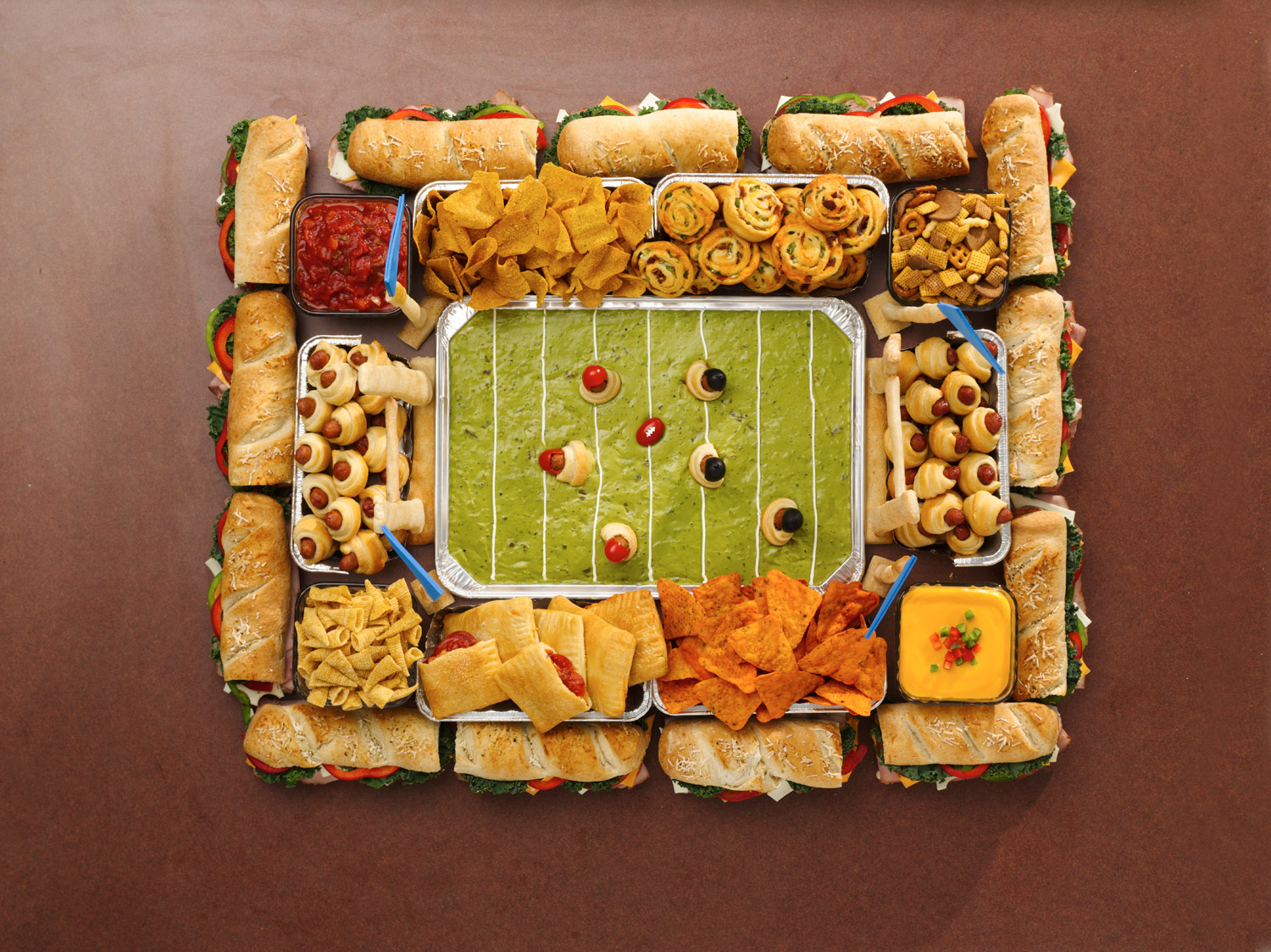 Snackcadium party tray for Super Bowl