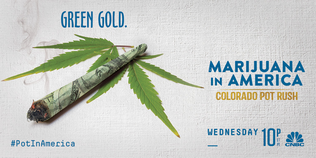 CNBC's primetime documentary on Colorado marijuana debuts on Feb. 26. (Graphic via CNBC.)