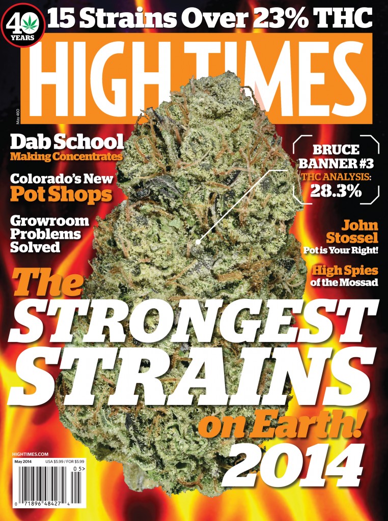 High Times' may cover includes a juicy Bruce Banner #3 shot by Cannabist photographer Ry Prichard.