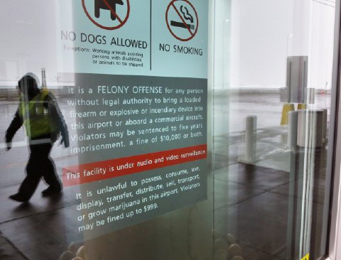 How airport security deals with carry-on pot
