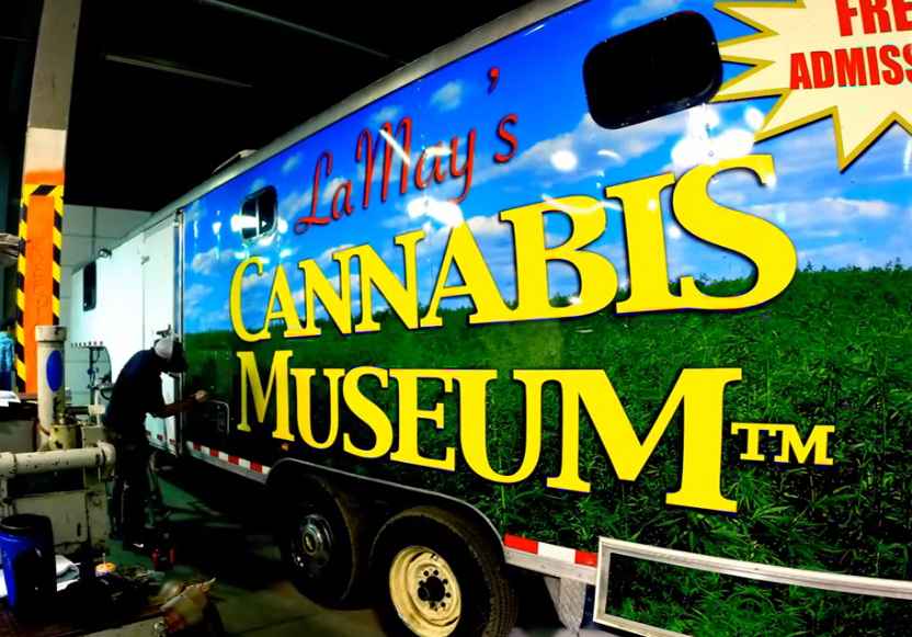 LaMay's Cannabis Museum is an educational experience on wheels, announcing its location and hours via social media. (Michelle LaMay)