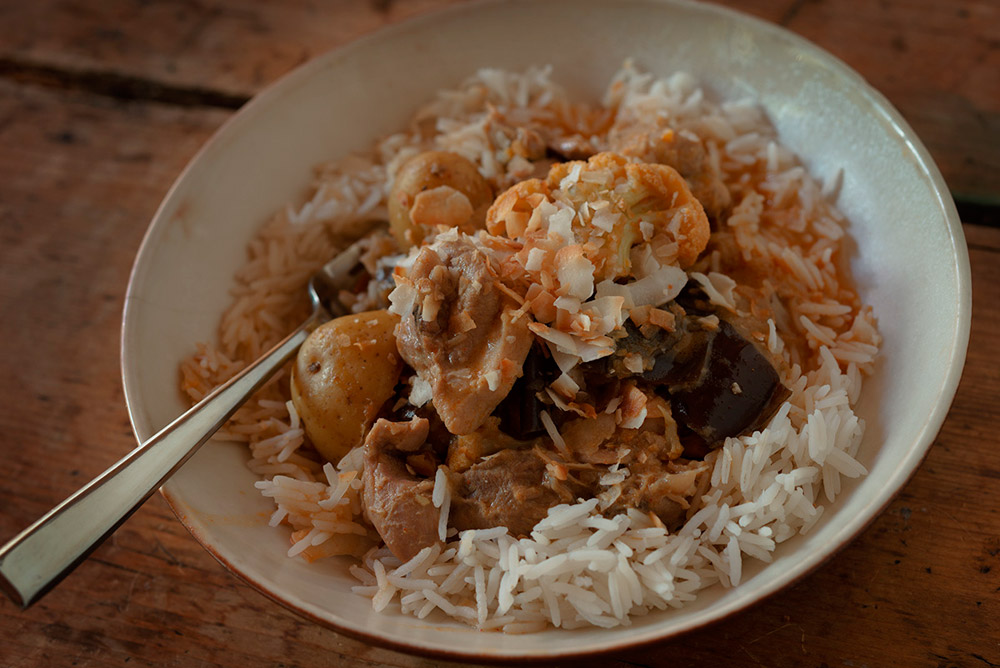 Savory Thai red curry with chicken, by way of Alaska (recipe)