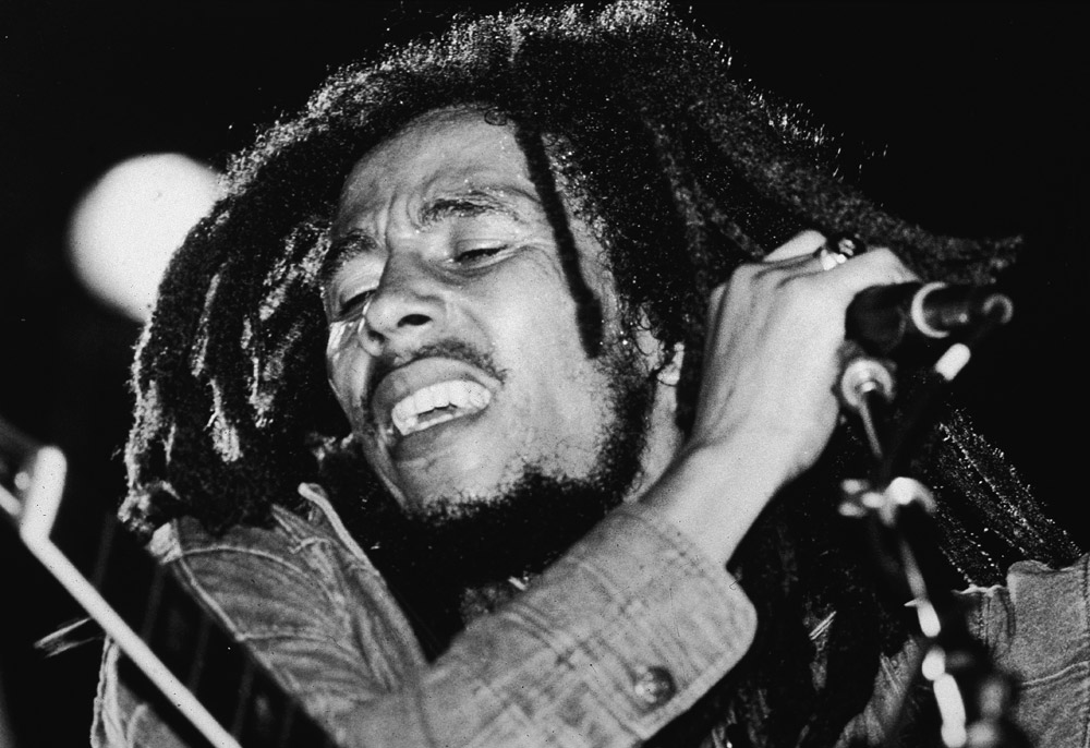 Jamaican reggae musician Bob Marley (1945-1981) performs in the late 1970s. (Express Newspapers/Getty Images file)