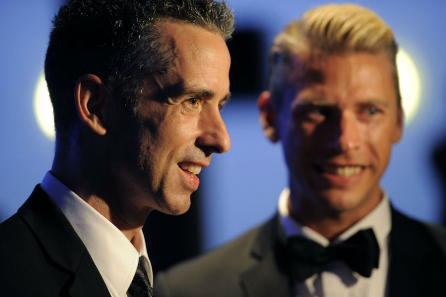 Dan Savage, left, and his husband Terry Miller in 2012. (Chris Pizzello, Invision/AP)