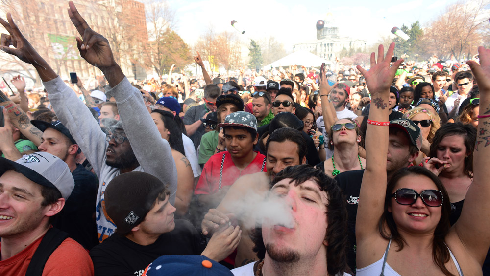 420 fests, scene at Civic Center Park