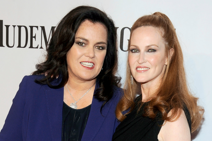 Rosie O'Donnell, left, and Michelle Rounds arrive at the 68th annual Tony Awards at Radio City Music Hall on June 8, 2014 in New York. (Charles Sykes, Invision/AP)