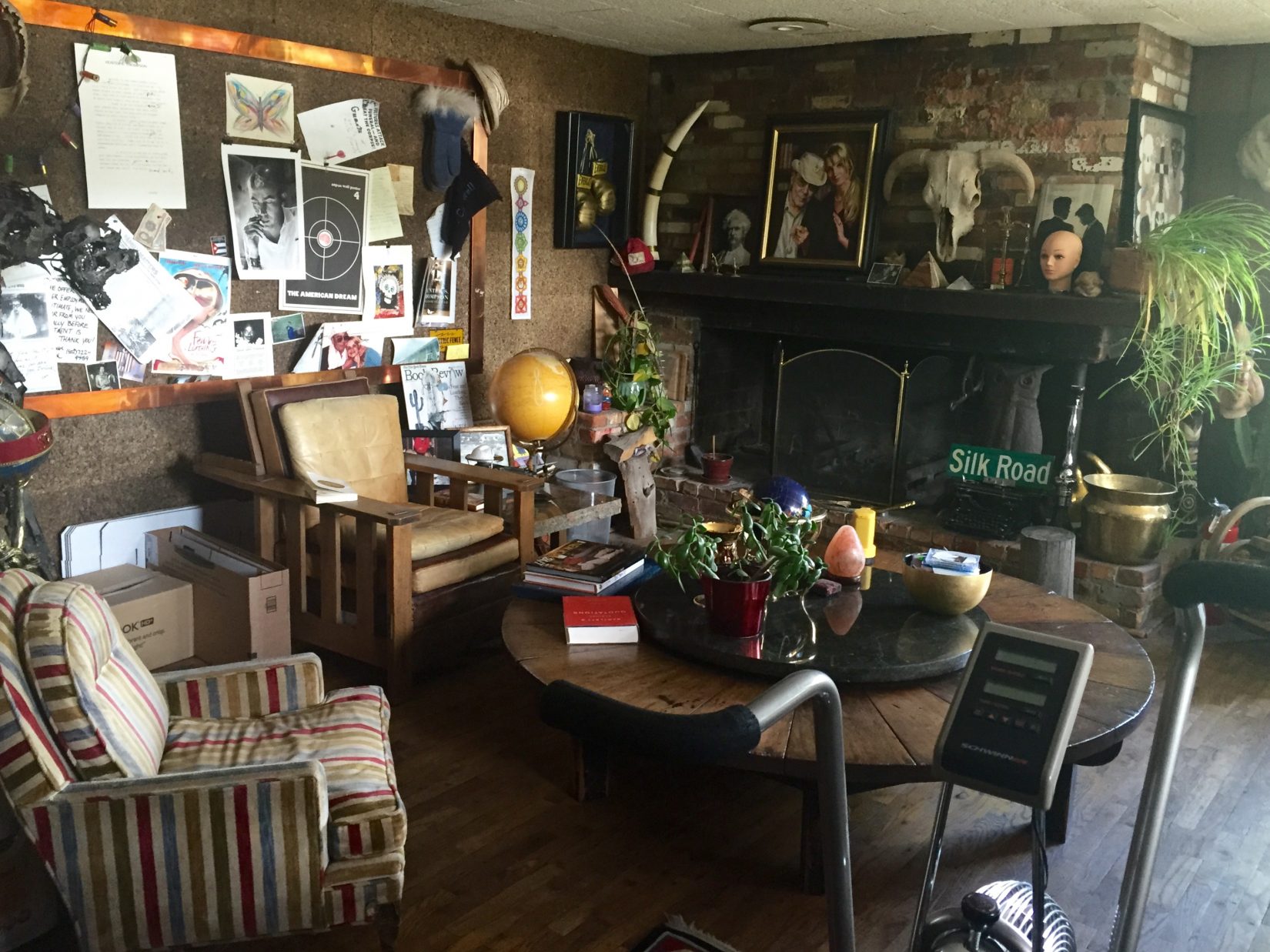 Hunter Thompson's living room hasn't changed much, per his widow Anita Thompson's designs. (Katie Shapiro, The Cannabist)