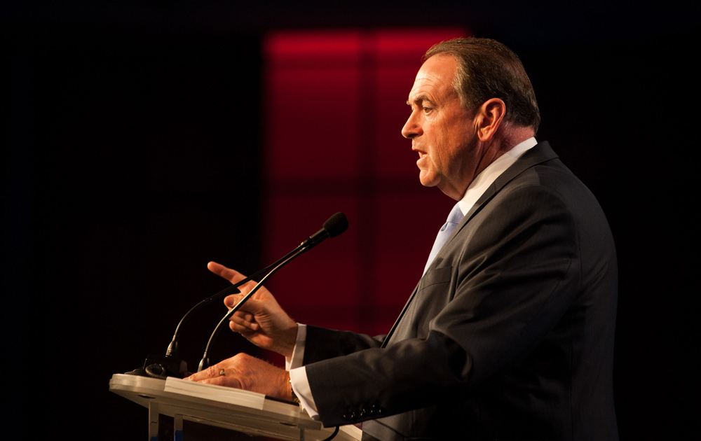 Candidate Mike Huckabee talks pot in Colorado, munchies