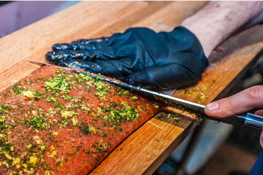 It's smoked salmon time at Rosenberg's Bagels (John Loether)