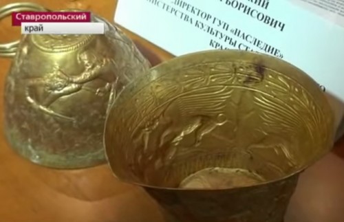 These solid gold artifacts were found in Russia and contained traces of marijuana and opium, indicating they were ancient bongs of sorts.
