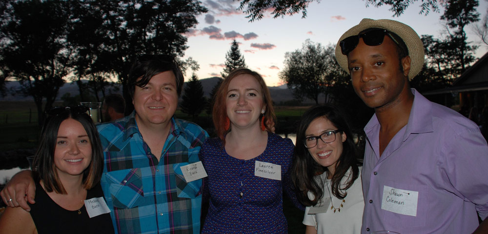From left, Melana Baca and her husband, Ricardo Baca of The Cannabist; Sweetgrass Kitchen's Lauren Finesilver and Julie Berliner; and Shawn Coleman of 36 Solutions. (Susan Squibb, The Cannabist)