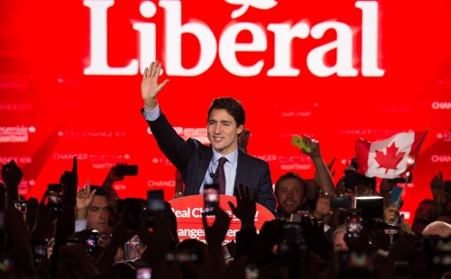 Canadian Liberal Party leader Justin Trudeau