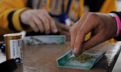 Joints are prepped at the  High Times Cannabis Cup at the Denver Mart on April 19, 2015. (Seth McConnell, Denver Post file)