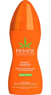 Cannabis beauty: Hempz herbal extracts dry oil body spray