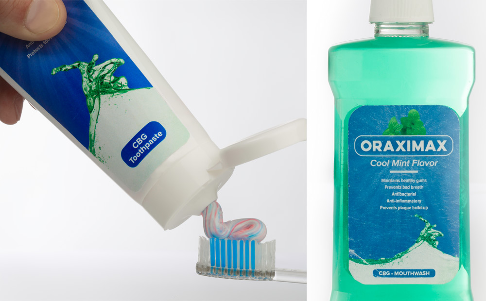 Surprising cannabis products: Oraximax mouthwash and toothpaste