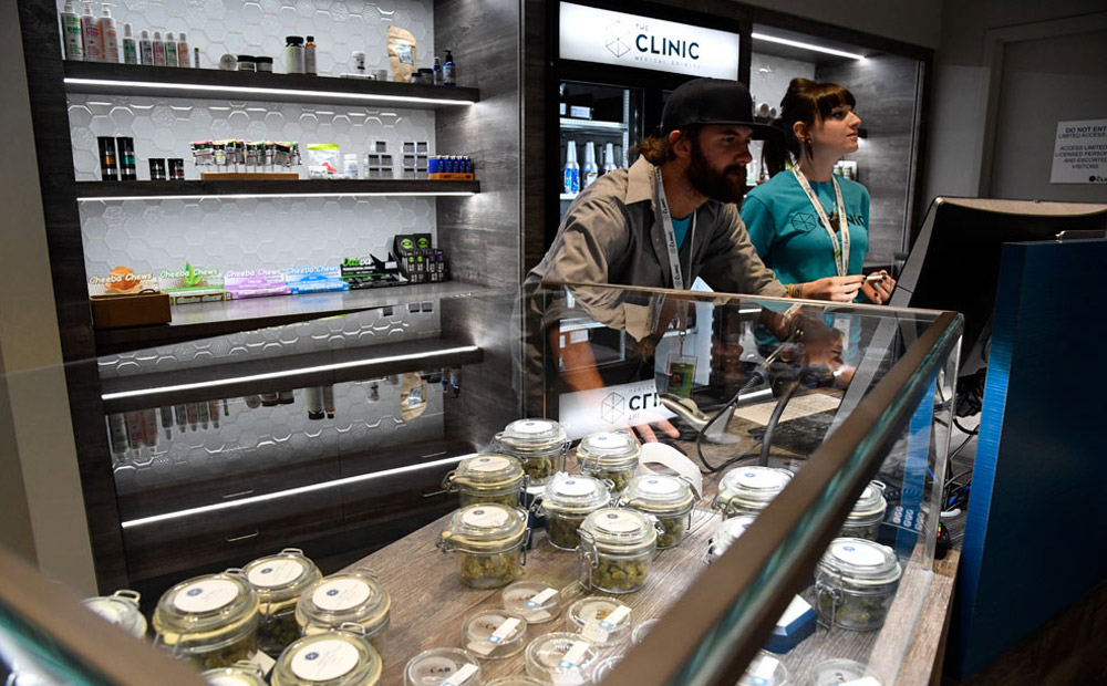 The Clinic recreational marijuana shop on Colorado Boulevard