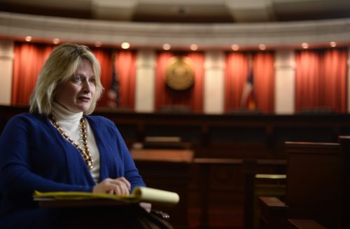Colorado Attorney General Cynthia Coffman at the State Supreme Court Chambers at the Colorado State Judicial Building in Denver on Oct. 22, 2015. (Denver Post file)