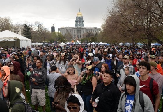 Denver 4/20 wrap-up: Rain and one-hour lines, but thousands of
enthusiastic attendees