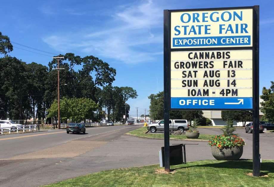 Oregon State Fair Cannabis Growers marquee