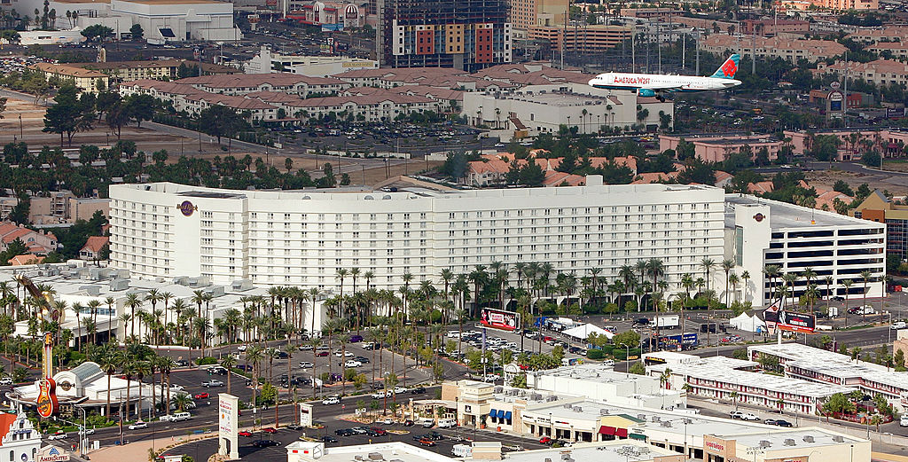 Las Vegas Strip, aerial photo near airport