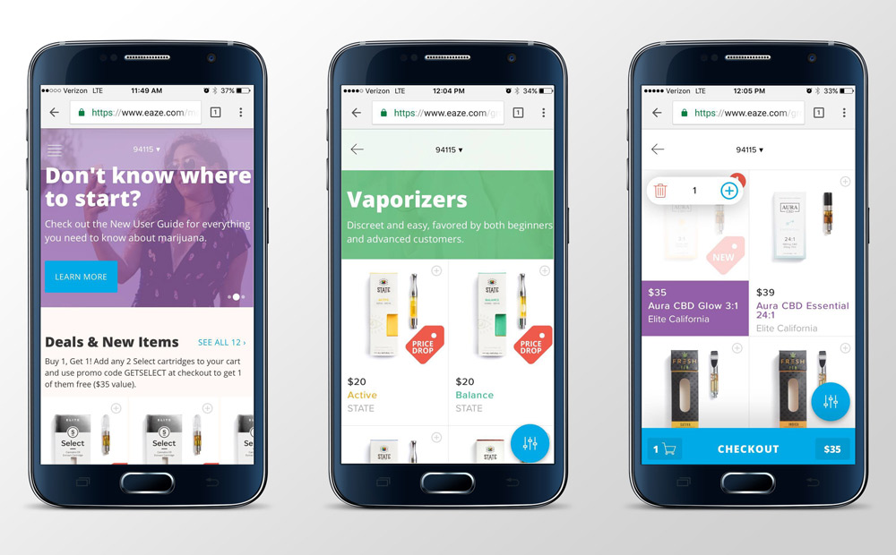 eaze app marijuana delivery mobile